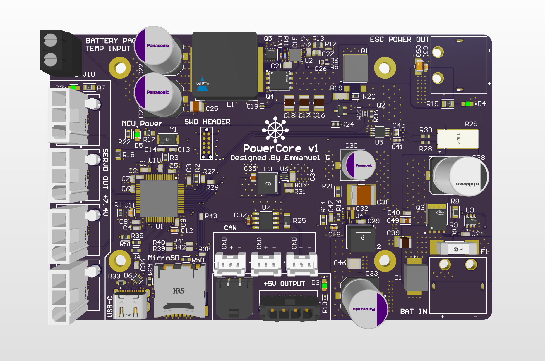UV PCB top view