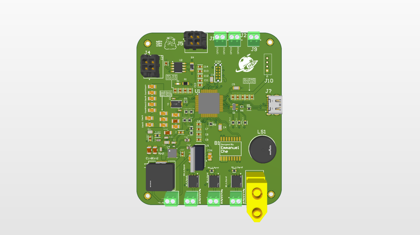 Rocket Ground Control PCB top view